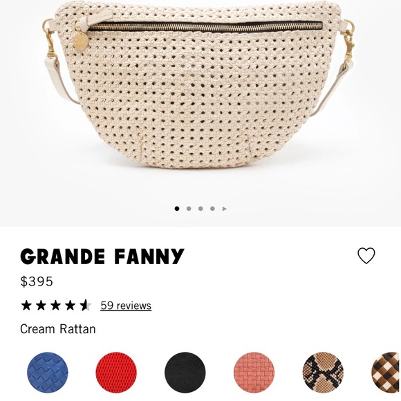 Clare V Cream Woven Crossbody Bag - Picture 6 of 6